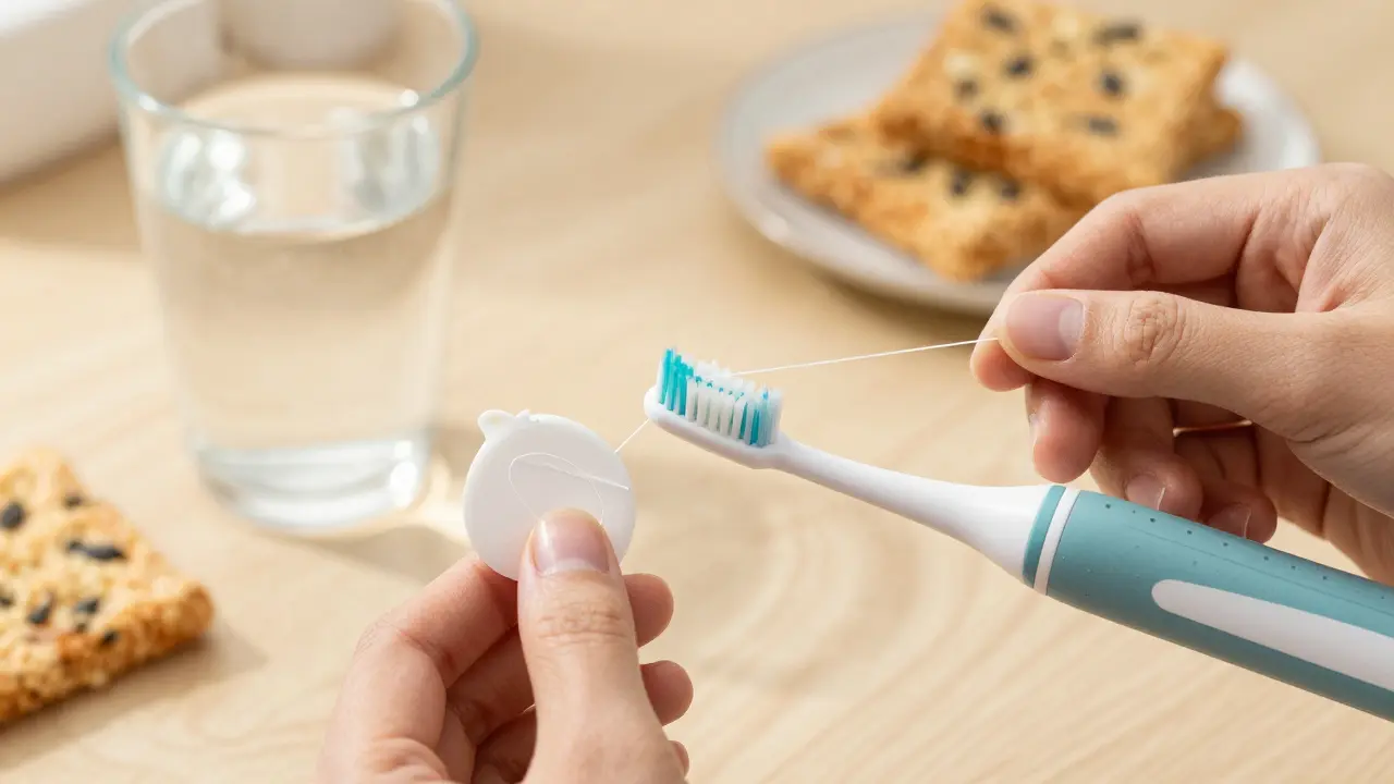 Zubní nit a kartáček jako klíčové nástroje pro prevenci zubního kazu