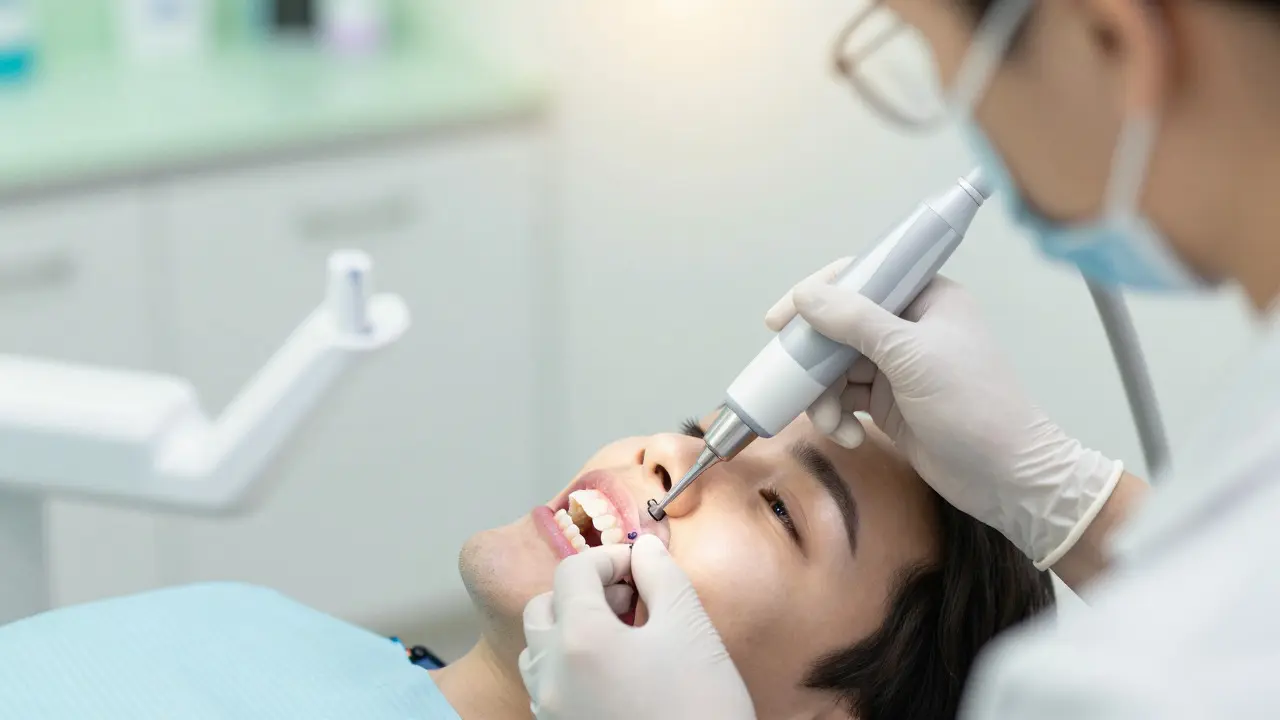 Profesionální čištění zubů u dentálního hygienika