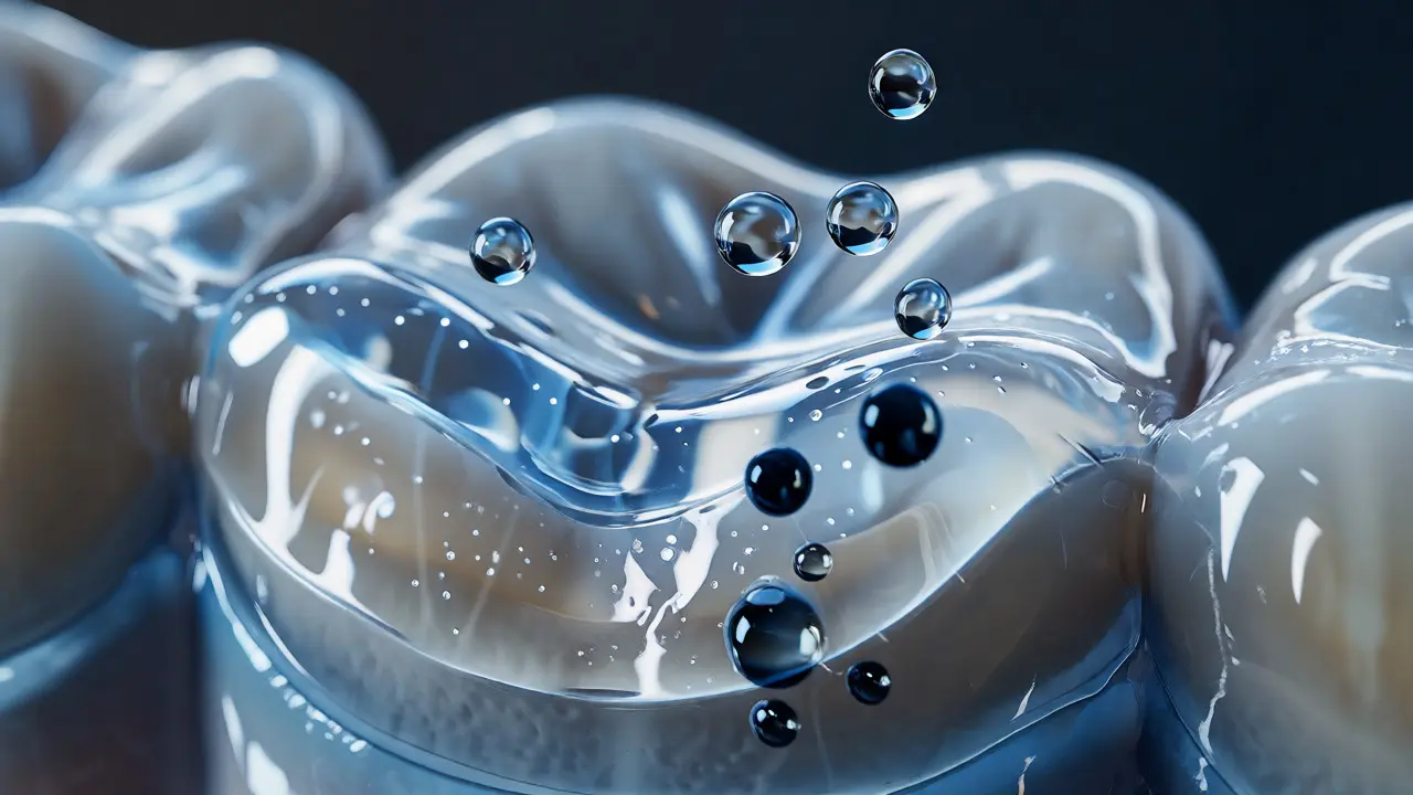 Ochranná vrstva fluoridu na povrchu zubní skloviny